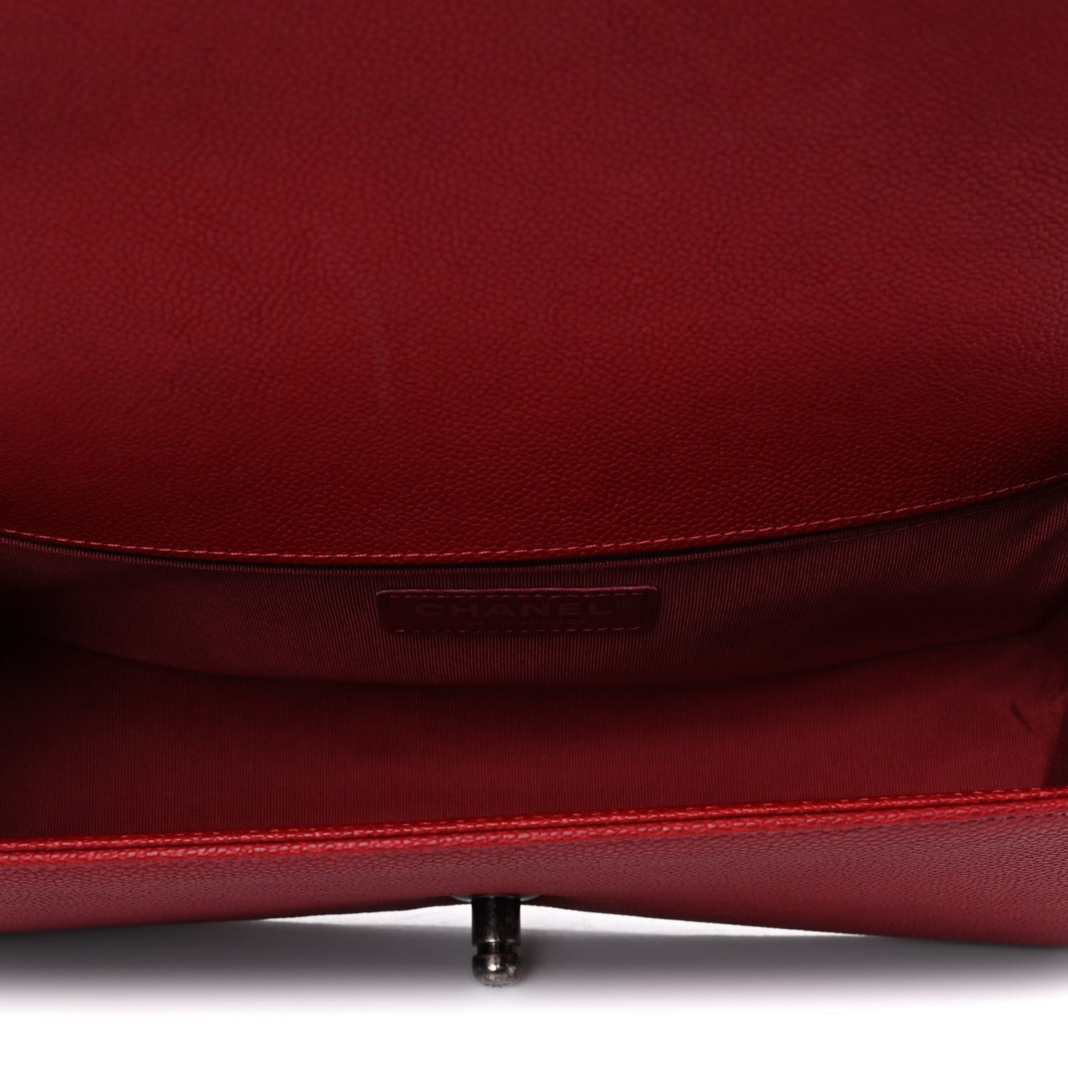 Chanel Caviar Quilted Medium Boy Flap Red 4 of 5