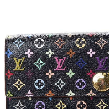 Louis Vuitton Monogram Multicolor Sarah Wallet Black Violet 13 of 16