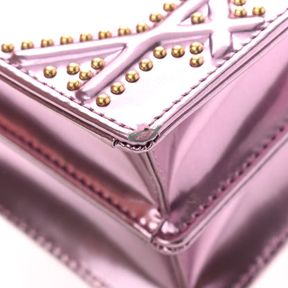 Christian Dior Metallic Calfskin Studded Vertical Diorama Pink 13 of 14