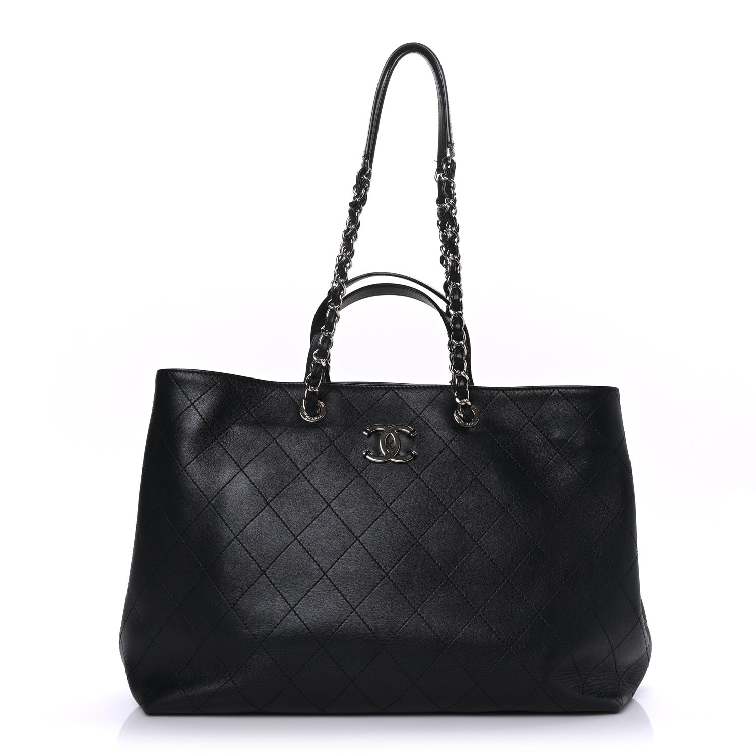 Chanel Calfskin Large Serial Shopper Tote Black 1 of 9