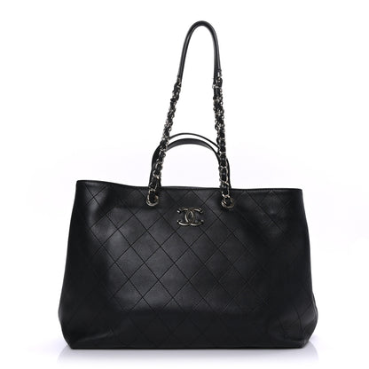 Chanel Calfskin Large Serial Shopper Tote Black 1 of 9