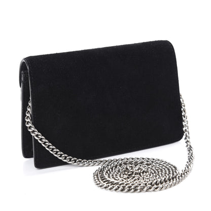 Gucci Suede Super Mini Dionysus Shoulder Bag Black 3 of 9