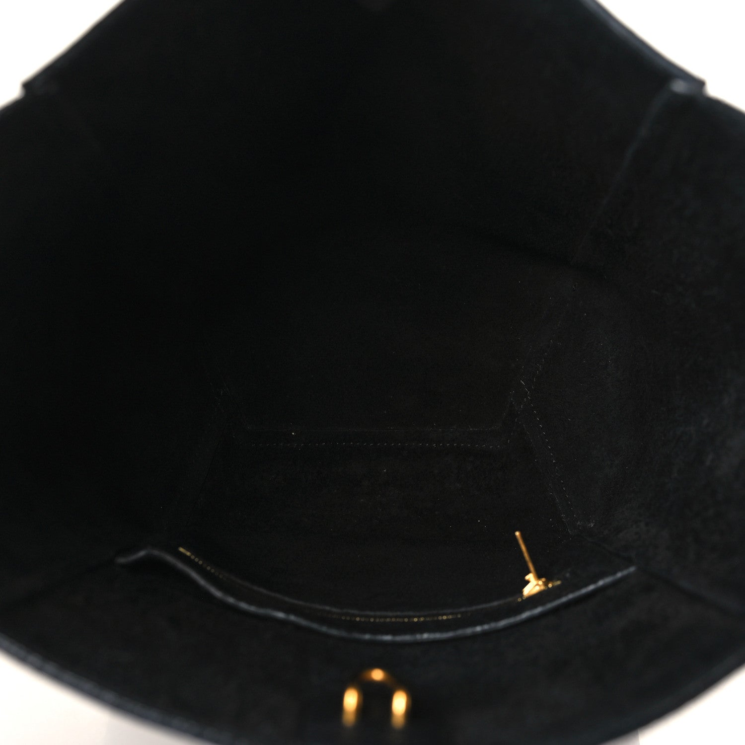 Celine Soft Grained Calfskin Small Sangle Bucket Bag Black 5 of 8