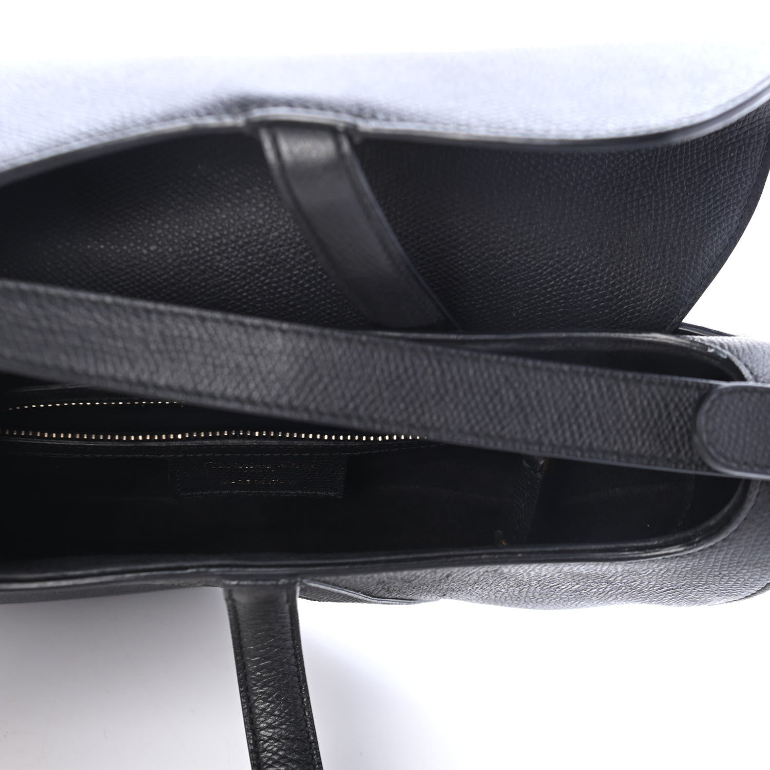 Christian Dior Grained Calfskin Saddle Bag Black 4 of 4