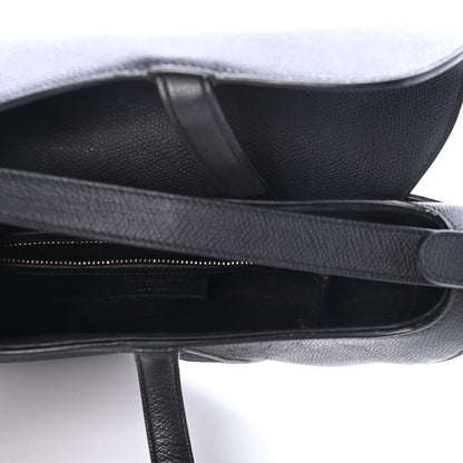Christian Dior Grained Calfskin Saddle Bag Black 4 of 4