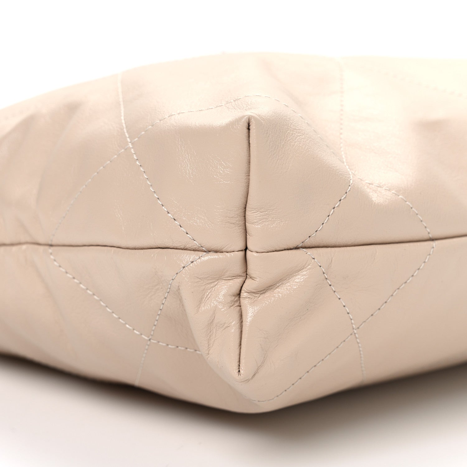 Chanel Shiny Calfskin Quilted Small Chanel 22 Ecru 10 of 11