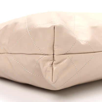 Chanel Shiny Calfskin Quilted Small Chanel 22 Ecru 10 of 11