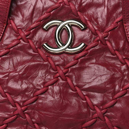 Chanel Calfskin Ultra Stitch Bowler Red 8 of 12