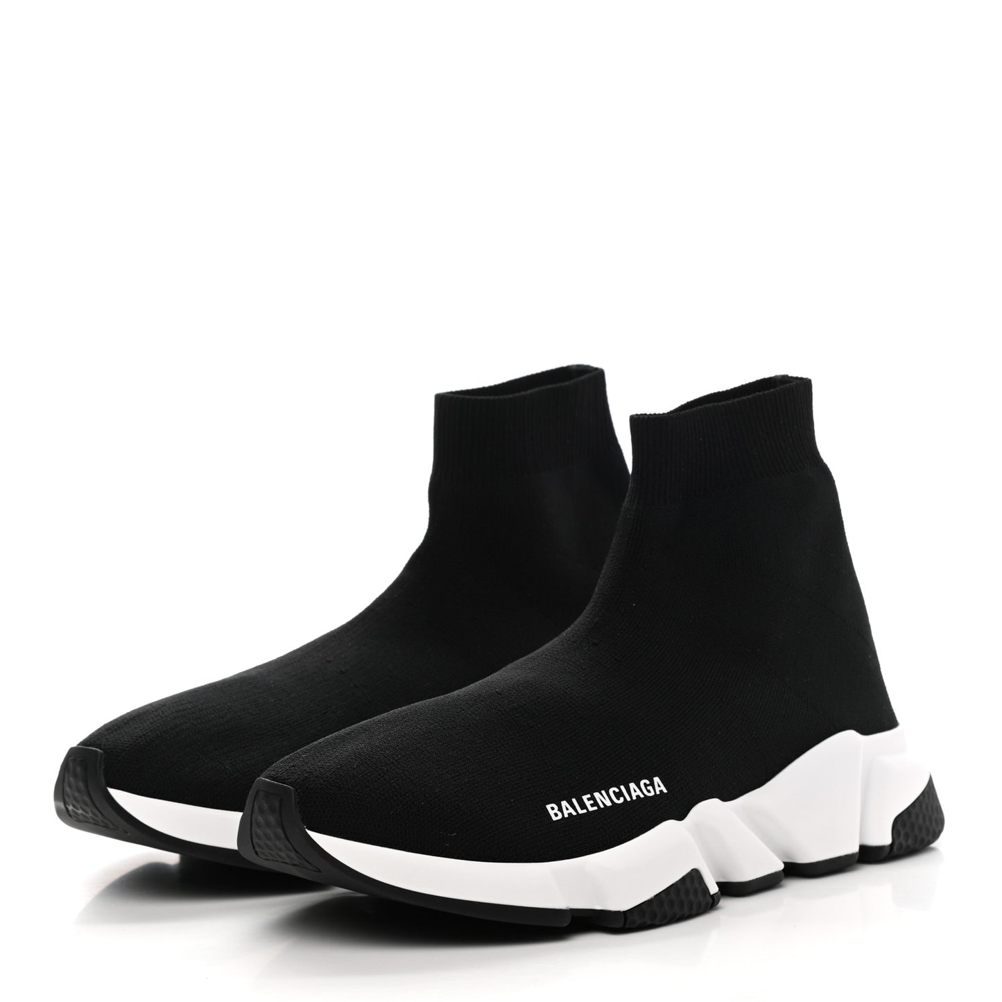 Neoprene Knit Womens Speed Sneakers 41 Black White
