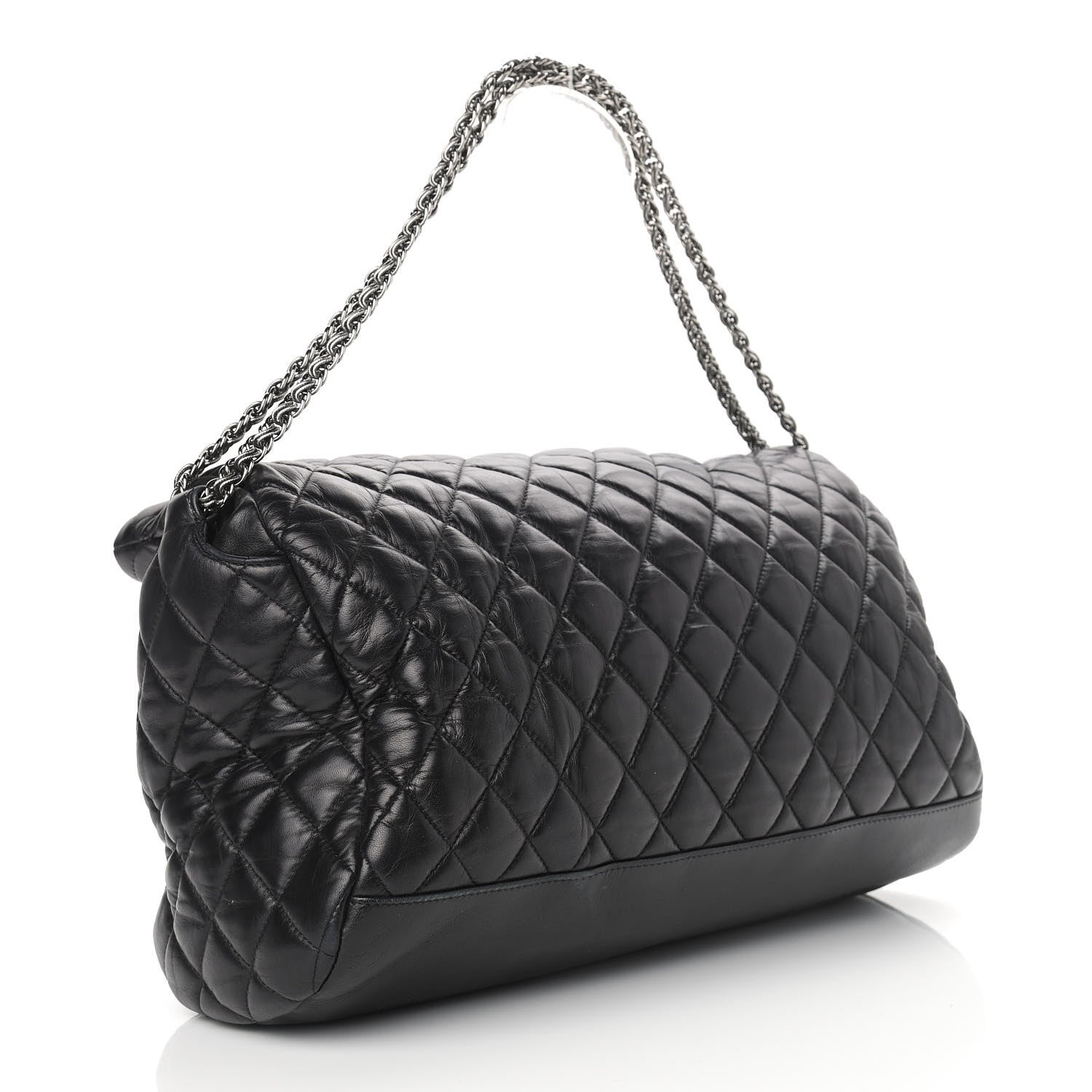 Chanel Lambskin Quilted Large Paris Moscou Red Square Bag Black 2 of 8