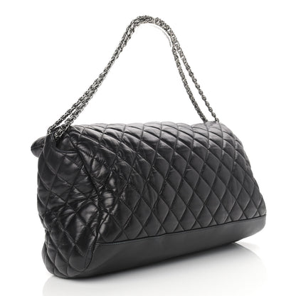 Chanel Lambskin Quilted Large Paris Moscou Red Square Bag Black 2 of 8