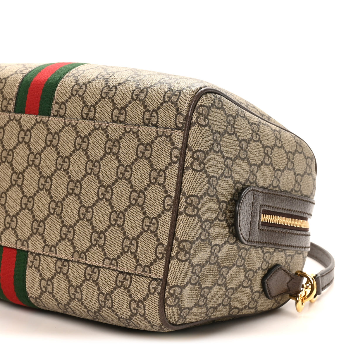 Gucci GG Supreme Monogram Web Medium Ophidia Top Handle Bag Beige Ebony 10 of 10