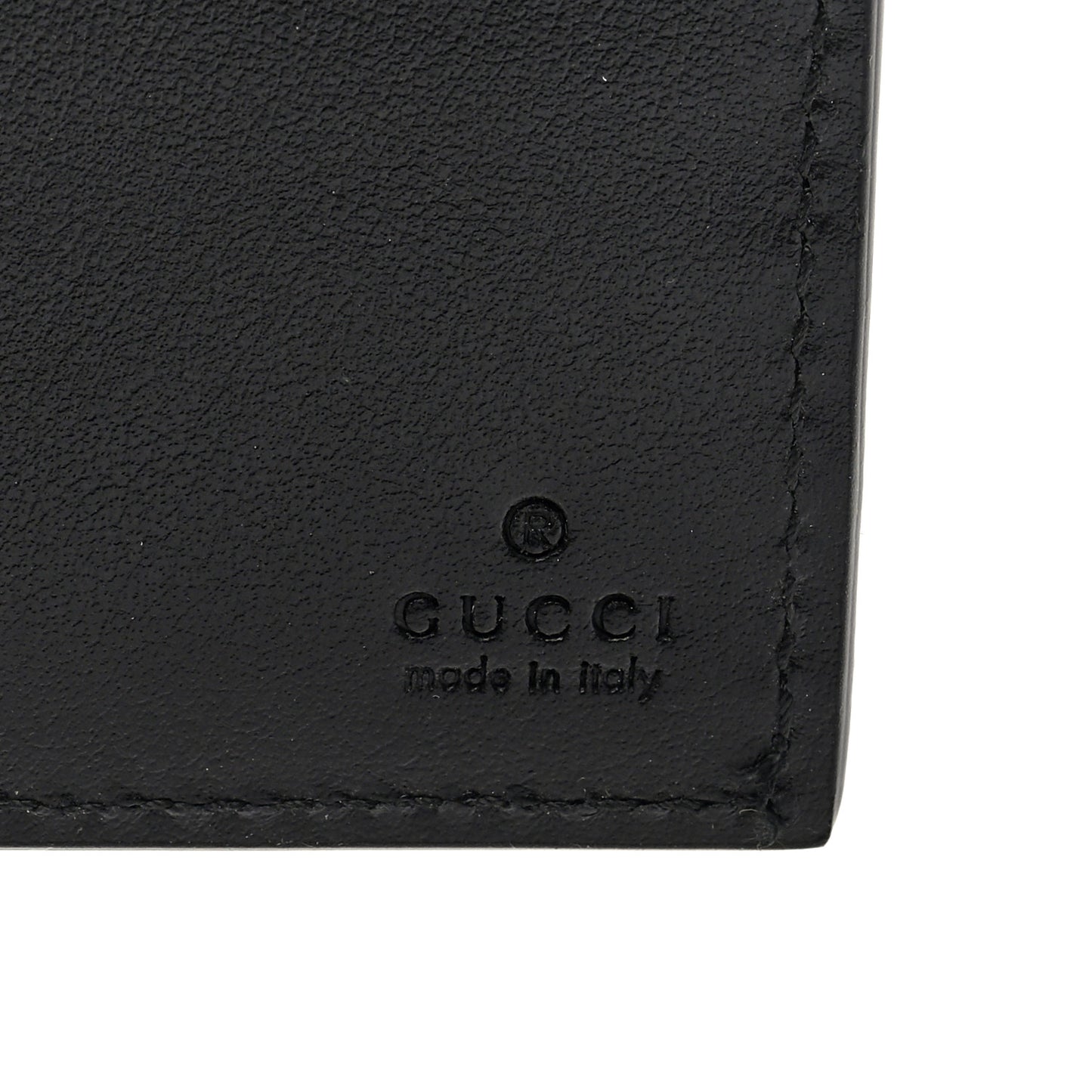 Plutone Calfskin Logo Bi-Fold Wallet Black