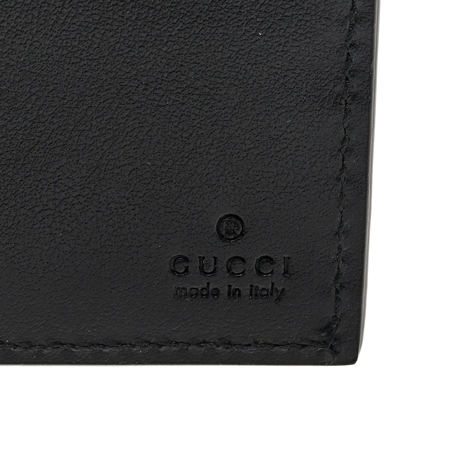 Gucci Plutone Calfskin Logo Bi-Fold Wallet Black 6 of 6