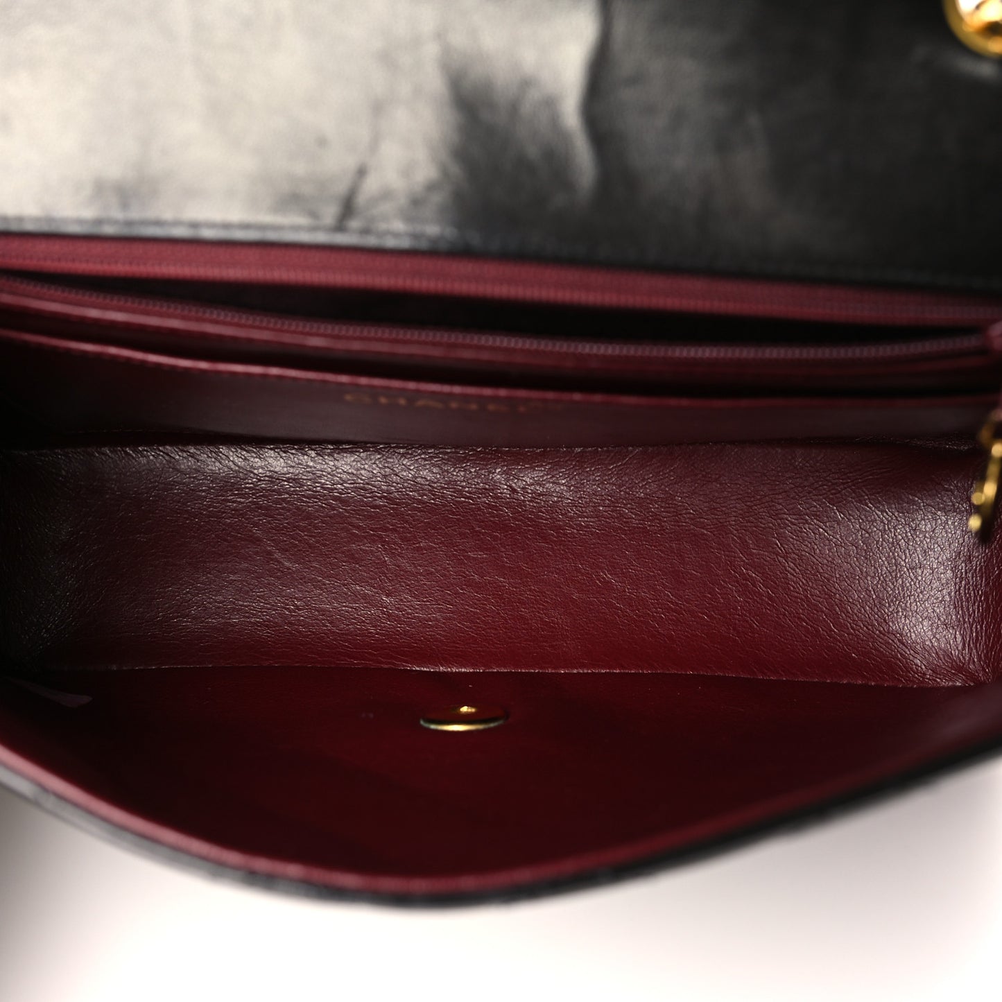 Lambskin Quilted Medium Single Flap Black