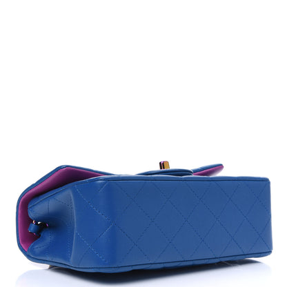 Chanel Lambskin Quilted Mini Rectangular Flap Blue Purple 3 of 4