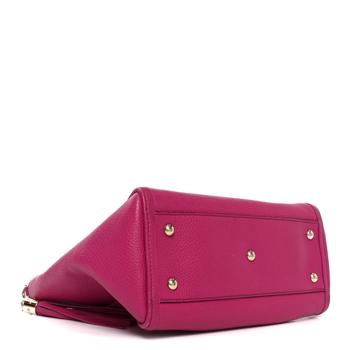 Pebbled Calfskin Small Soho Top Handle Bag Bright Bougainvillea