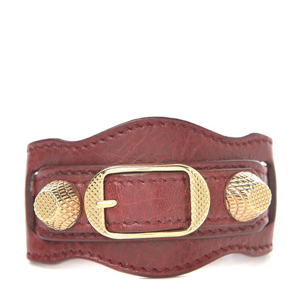Balenciaga Agneau Arena Giant 12 Gold Hardware Bracelet S Bordeaux 1 of 4