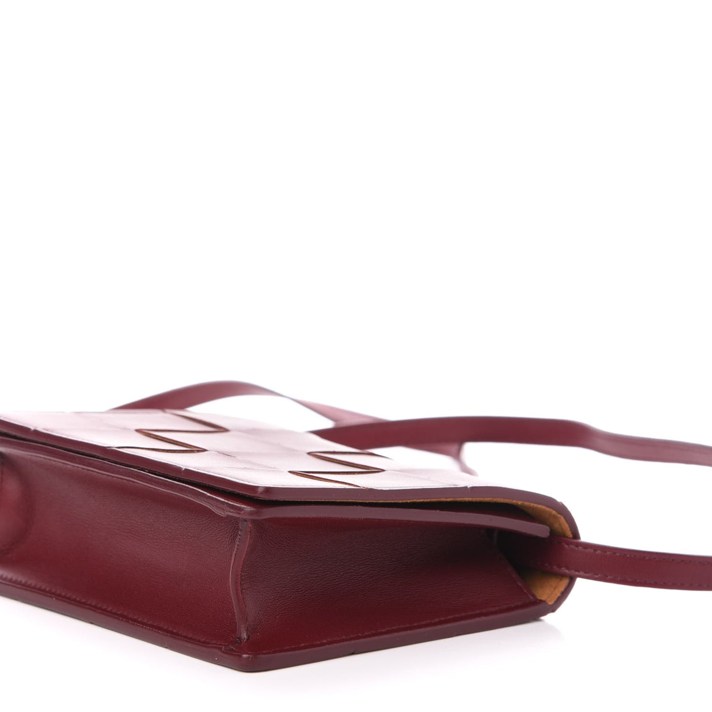 Lambskin Maxi Intrecciato Mini Cassette Crossbody Bag Bordeaux