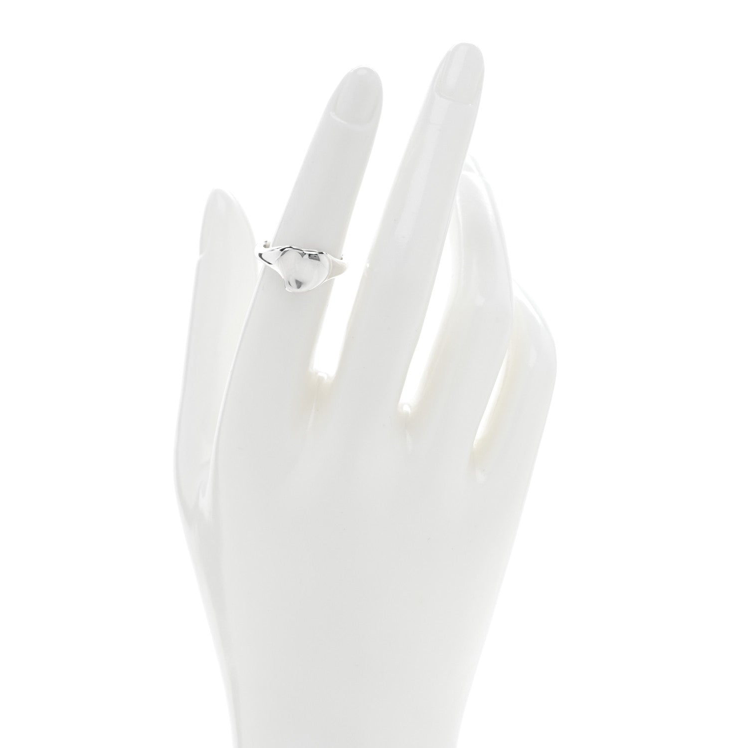 Tiffany Sterling Silver Elsa Peretti Full Heart Ring 51 5.75 2 of 5