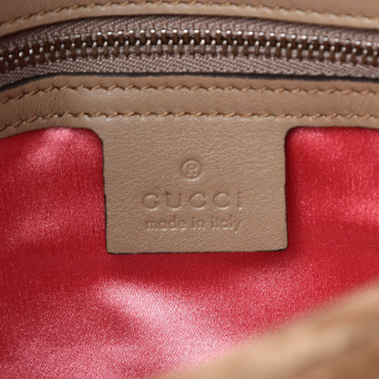 Gucci Velvet Matelasse Small GG Marmont Shoulder Bag Taupe 6 of 8
