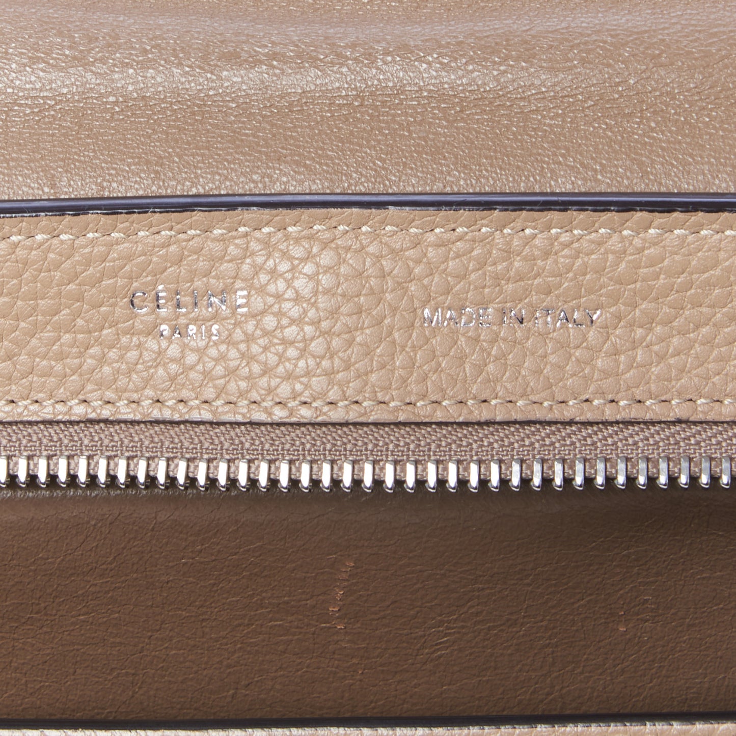 Drummed Calfskin Suede Medium Trapeze Dune