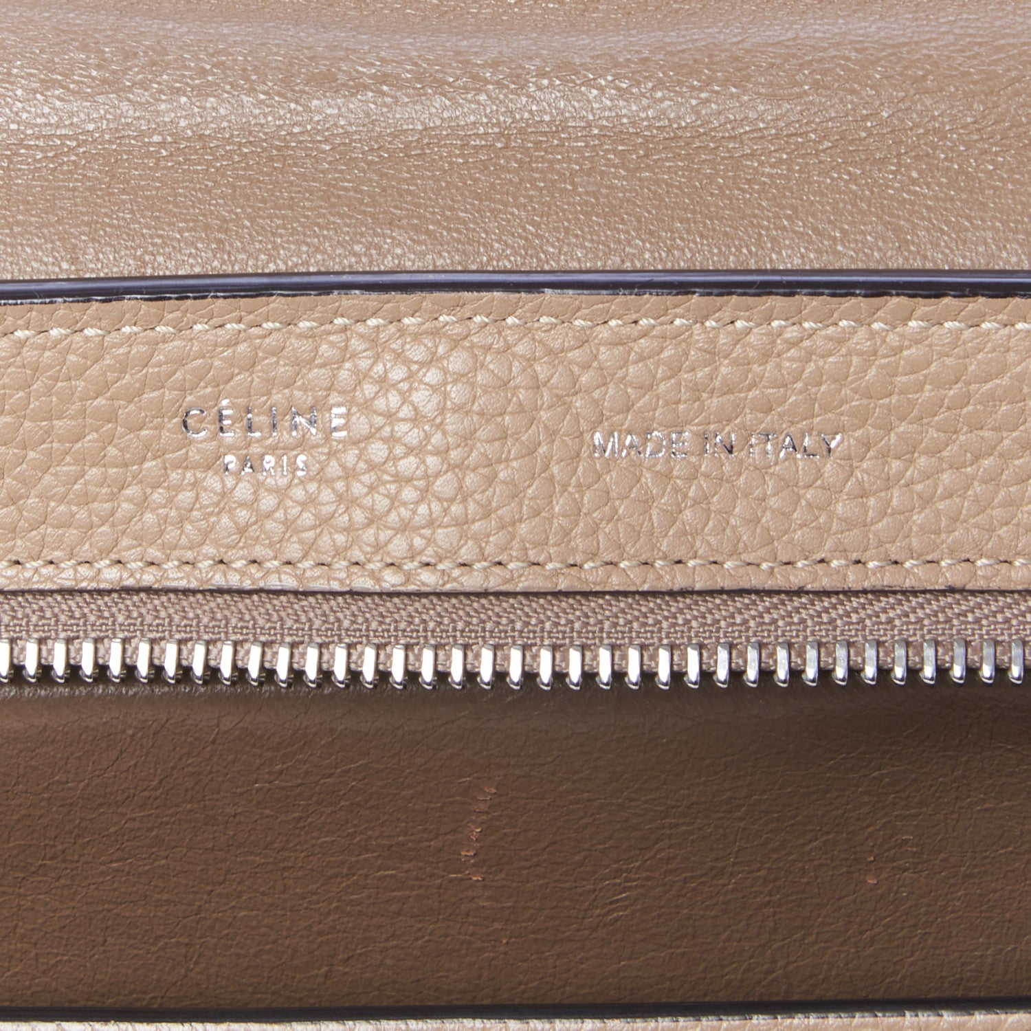 Celine Drummed Calfskin Suede Medium Trapeze Dune 9 of 9