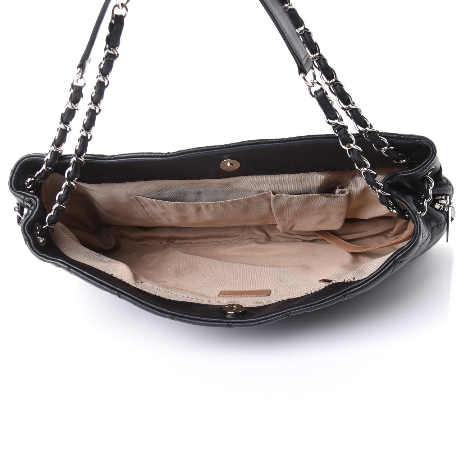 Chanel Caviar Quilted Expandable Zip Shoulder Bag Black 4 of 10
