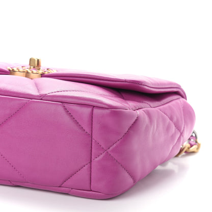Chanel Lambskin Quilted Medium Chanel 19 Flap Purple 9 of 10