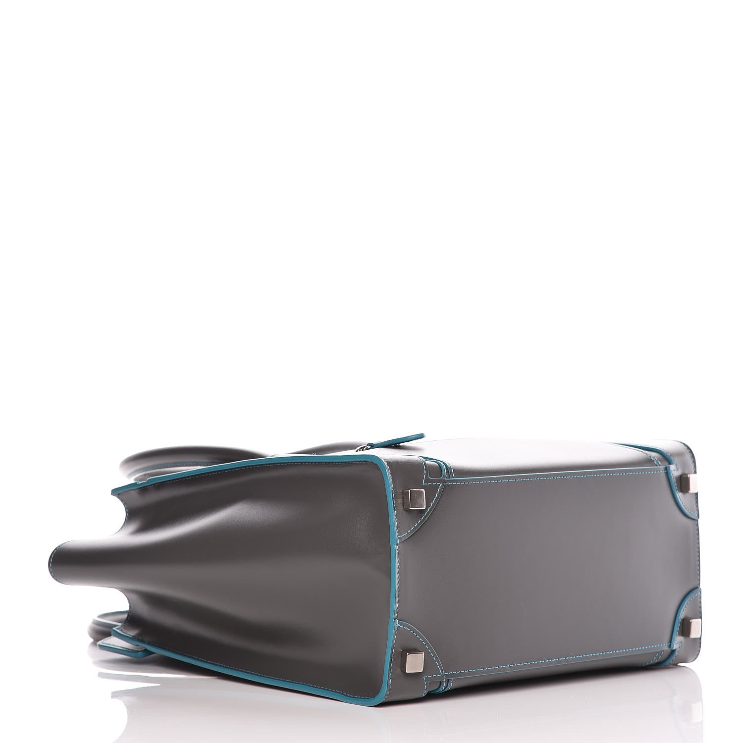 Celine Satin Debossed Calfskin Micro Luggage Anthracite 4 of 12