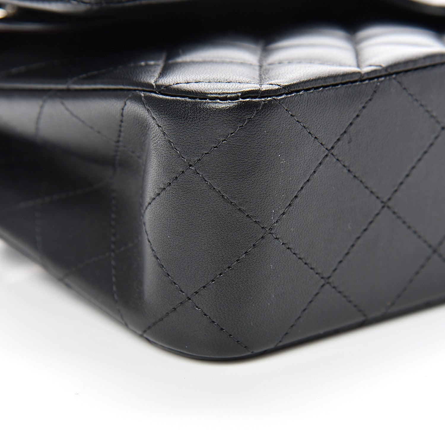 Chanel Lambskin Quilted Medium Double Flap Black 8 of 13