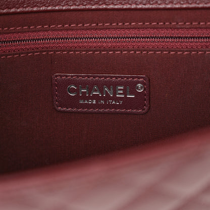 Chanel Goatskin Quilted Large CC University Top Handle Flap Burgundy 6 of 12