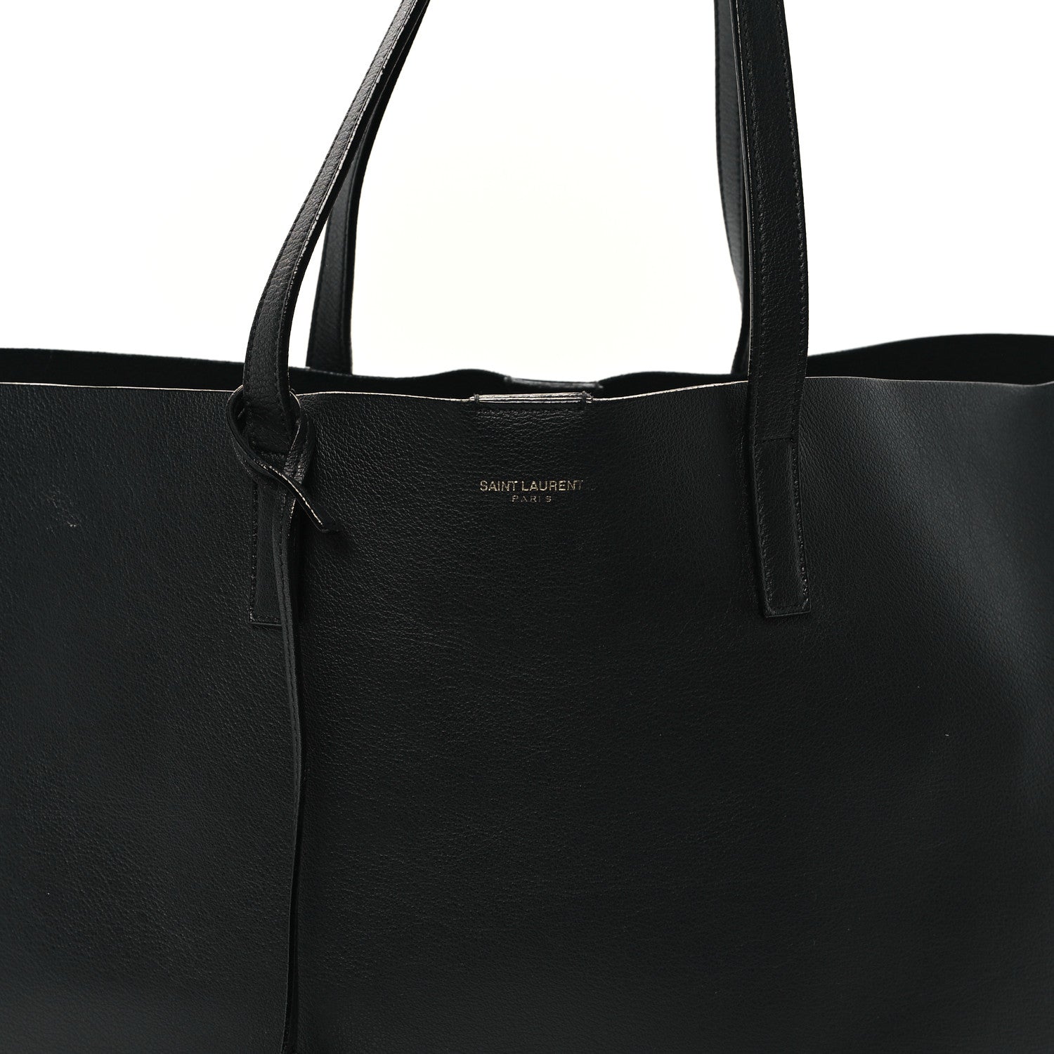 Saint Laurent Calfskin Large Shopping Tote Black 9 of 12