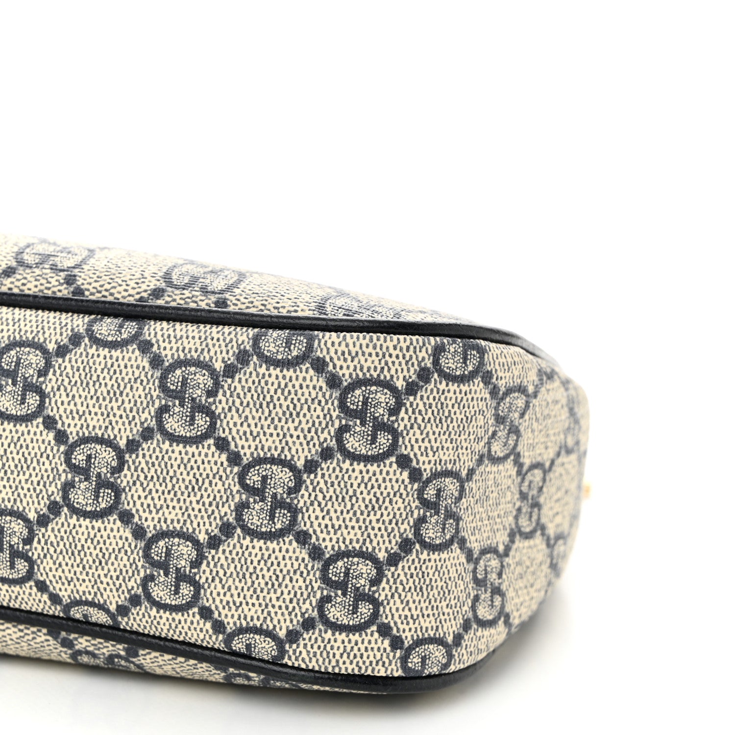 Gucci GG Supreme Monogram Textured Dollar Calfskin Web Small Ophidia GG Handbag Beige Blue 10 of 10