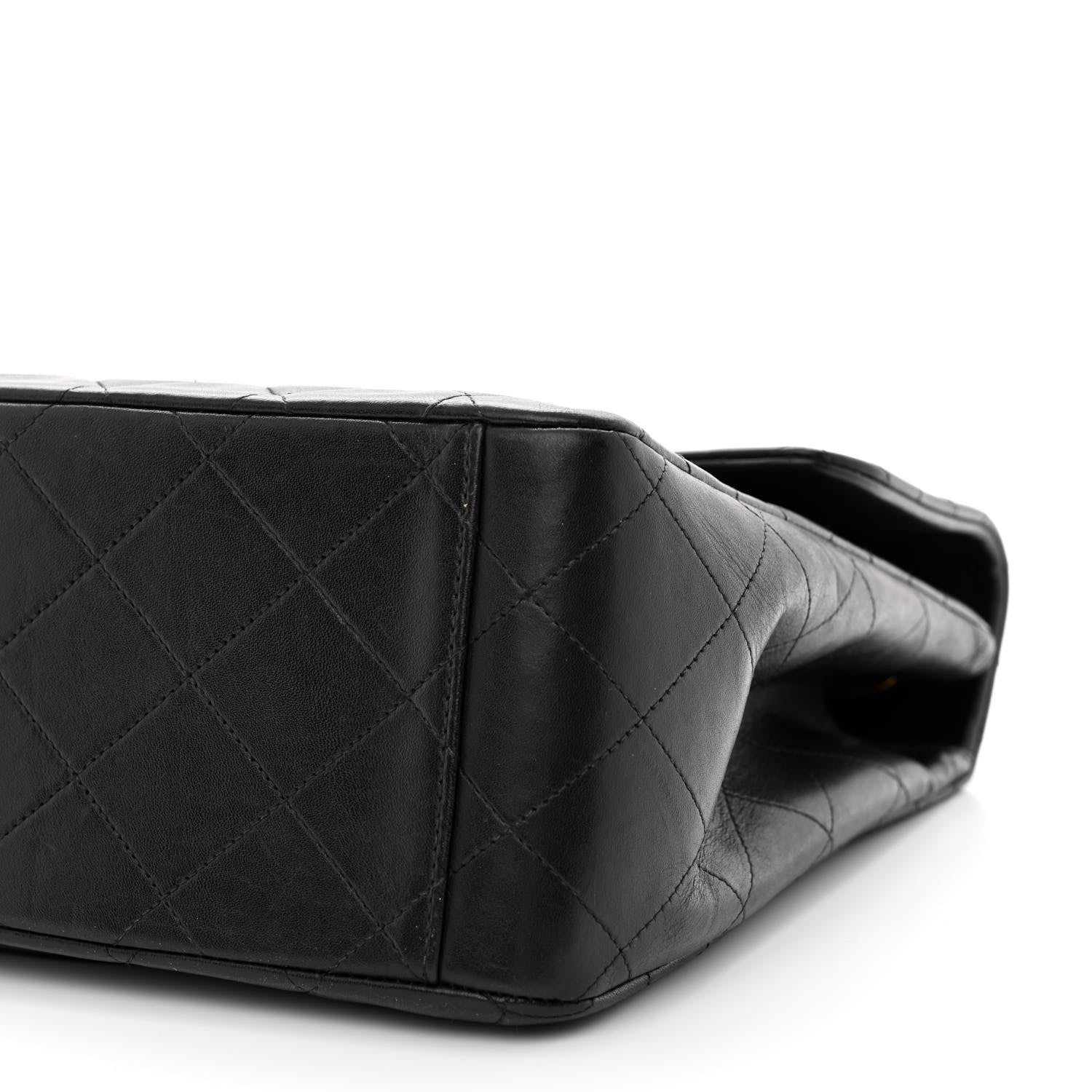 Chanel Lambskin Quilted XL Jumbo Single Flap Black 13 of 14