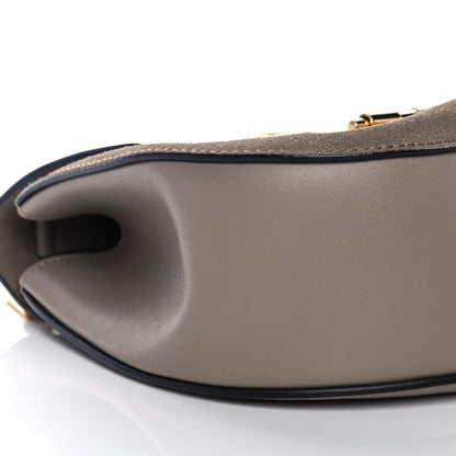 Chloe Suede Smooth Calfskin Drew Shoulder Bag Motty Grey 9 of 13