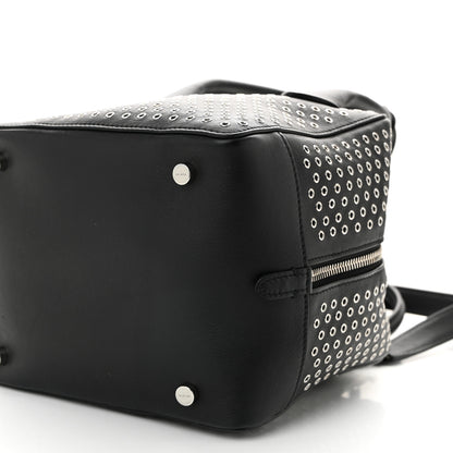 Alaia Calfskin Grommet Studded Top Handle Bag Black 9 of 9