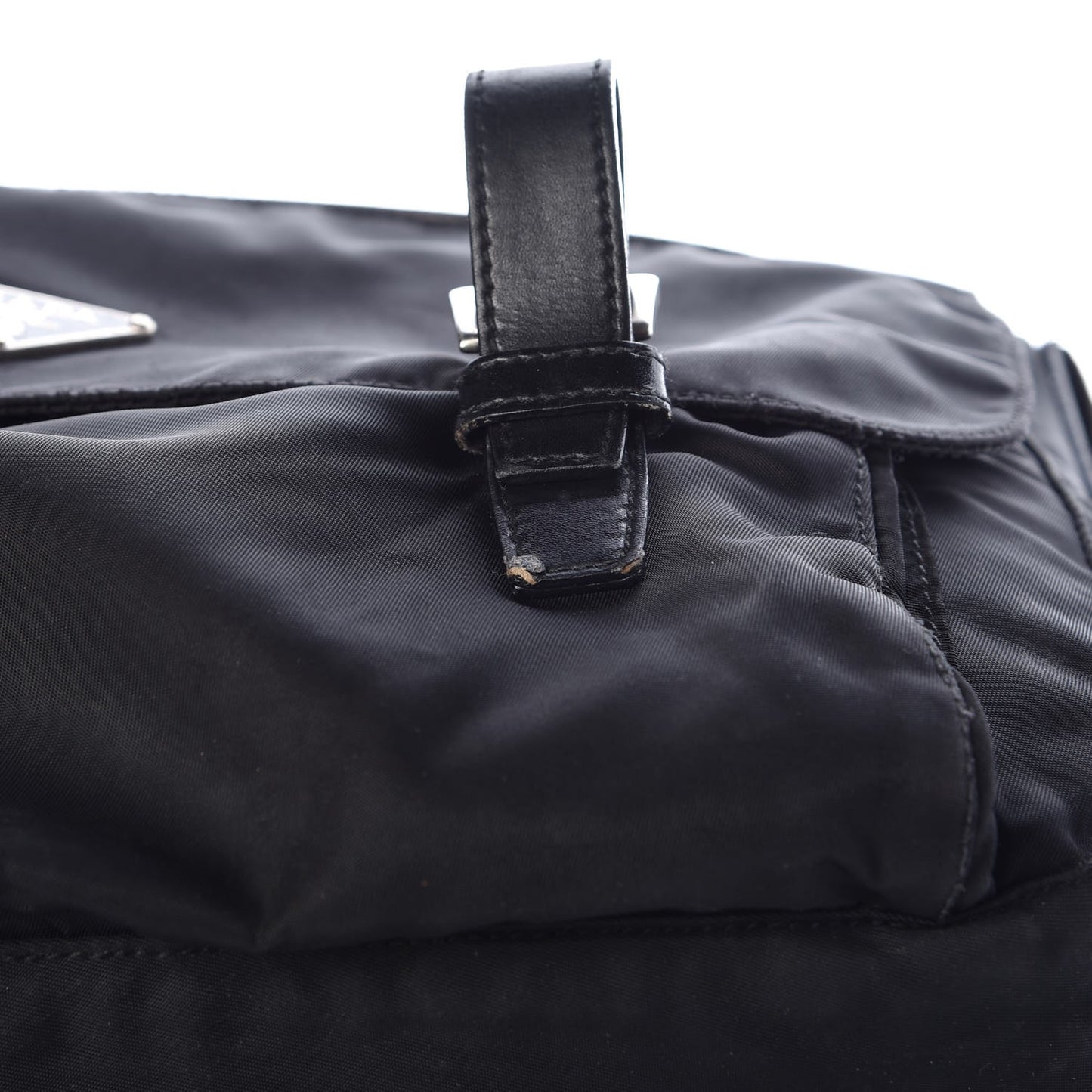 Nylon Vela Messenger Bag Black