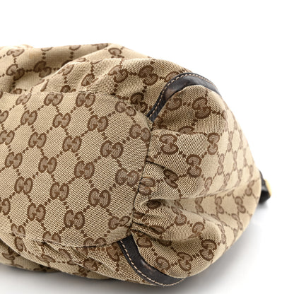 Gucci Monogram Large D Gold Hobo Dark Brown 10 of 15