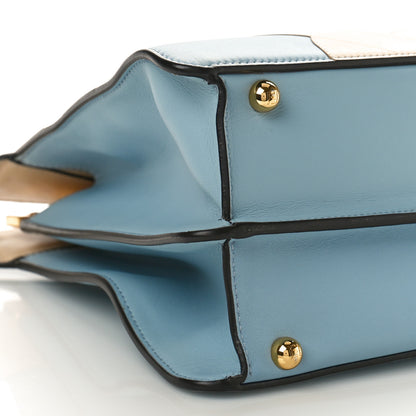 Fendi Vitello Seta Nappa Bi-Color Rainbow Girl Inlay Medium Peekaboo I SEE U Satchel Azzurro Baby Multicolor 8 of 9