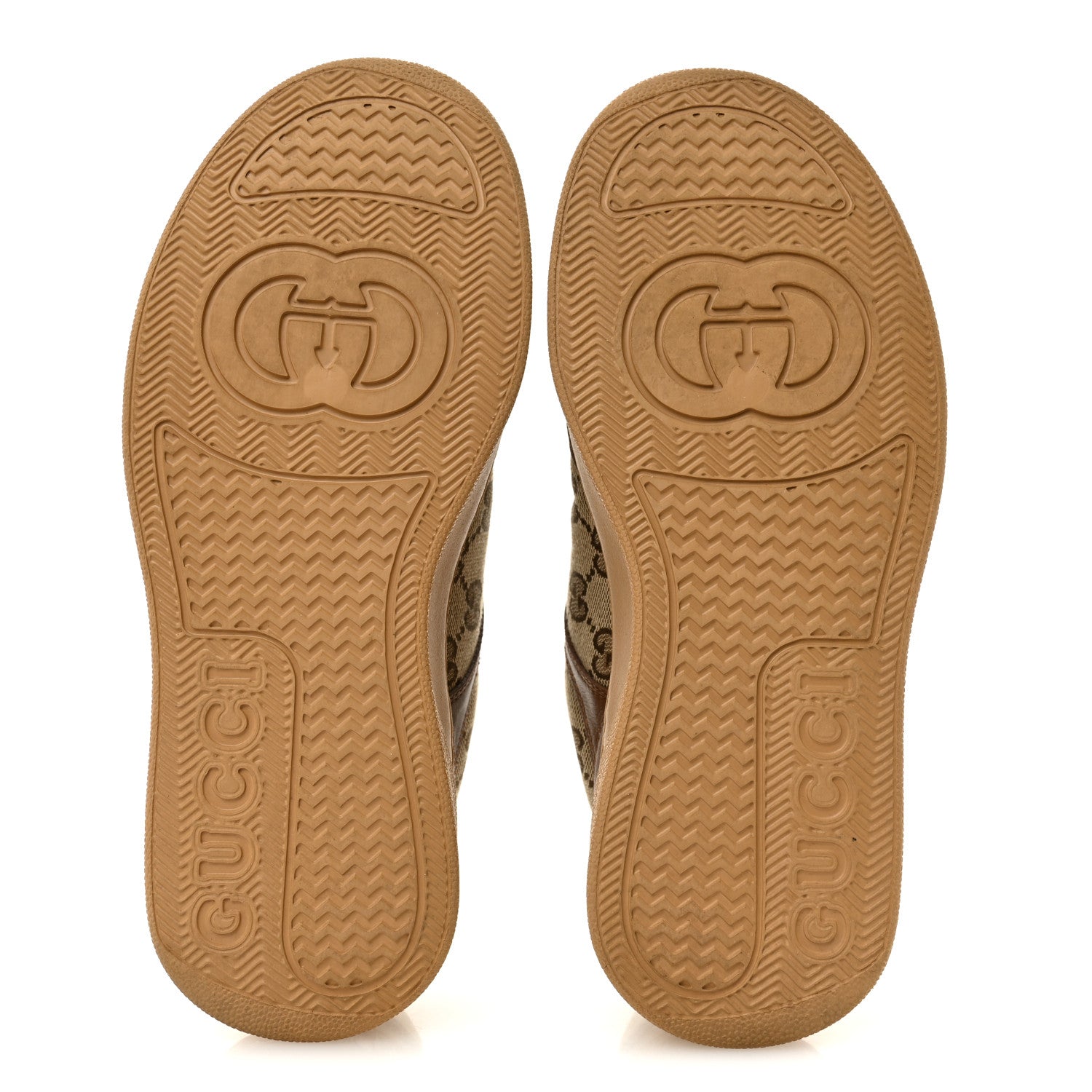 Gucci Calfskin GG Monogram Womens Platform 55mm Sneakers 38.5 Hezelnut Beige Ebony Mystic White 6 of 10
