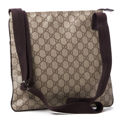 Gucci GG Plus Monogram Medium Flat Messenger Bag Dark Brown 2 of 8