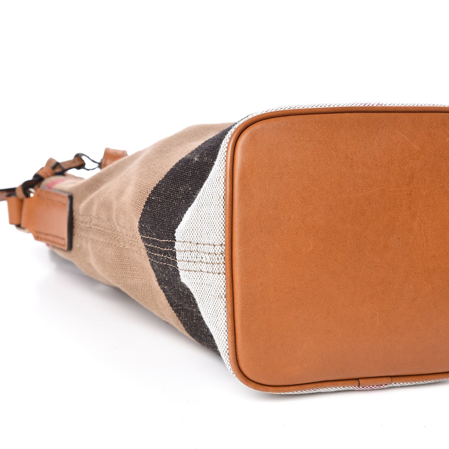 Burberry Canvas Mega Check Mini Ashby Tassel Crossbody Saddle Brown 9 of 11