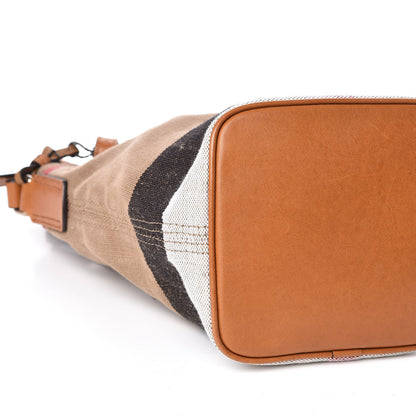 Burberry Canvas Mega Check Mini Ashby Tassel Crossbody Saddle Brown 9 of 11
