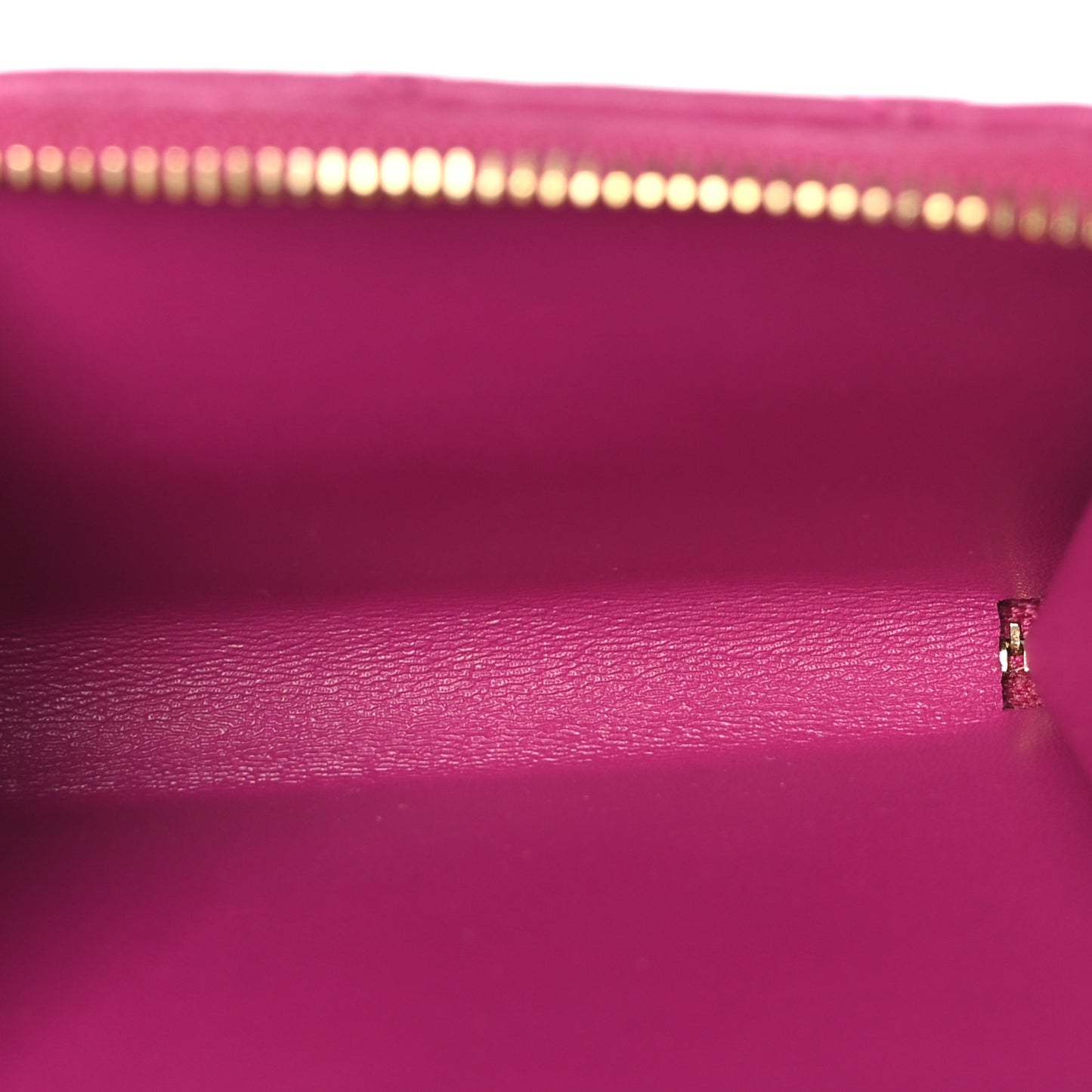 Nappa Quilted Medusa Compact Zip Around Wallet Pink