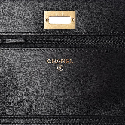 Chanel Lizard Reissue Wallet on Chain WOC Black 6 of 12