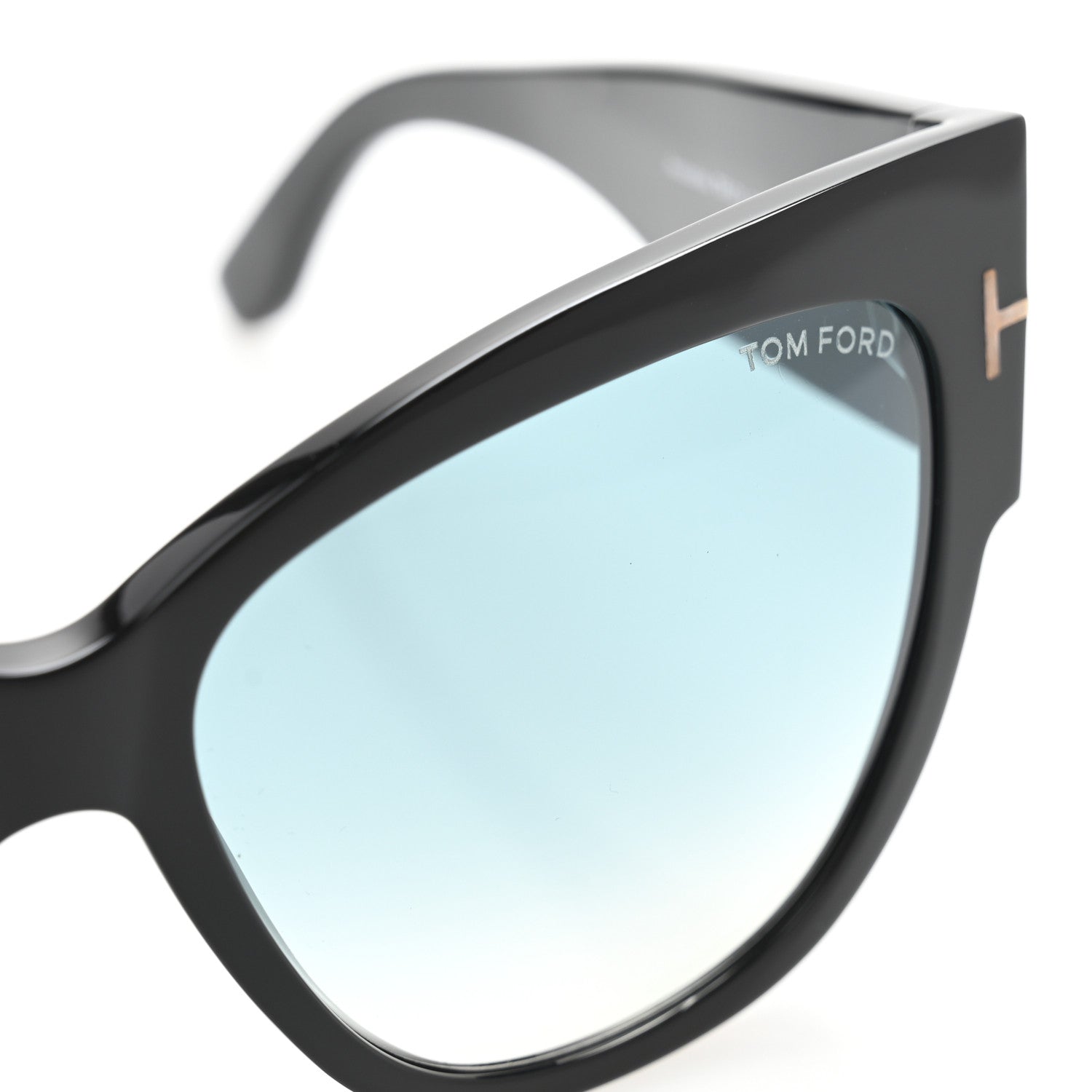 Tom Ford Acetate Anoushka Cat Eye Sunglasses TF371 Black 8 of 9