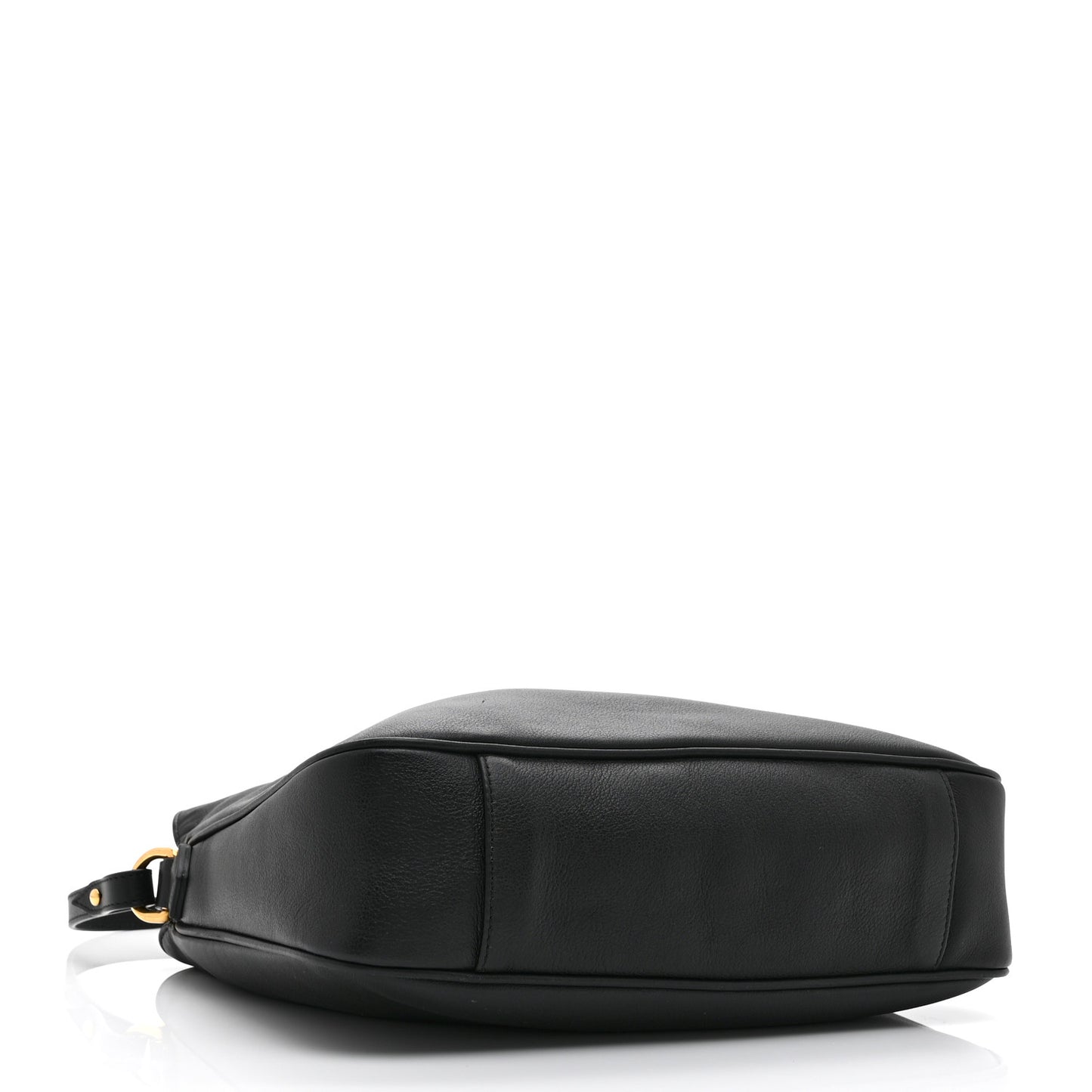 Softy Wonka Textured Dollar Calfskin Medium Diana Shoulder Bag Black