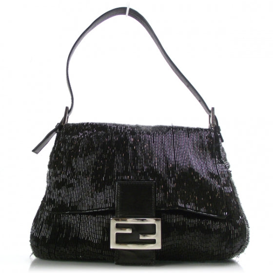Fendi Beaded Mama Baguette Black 1 of 13