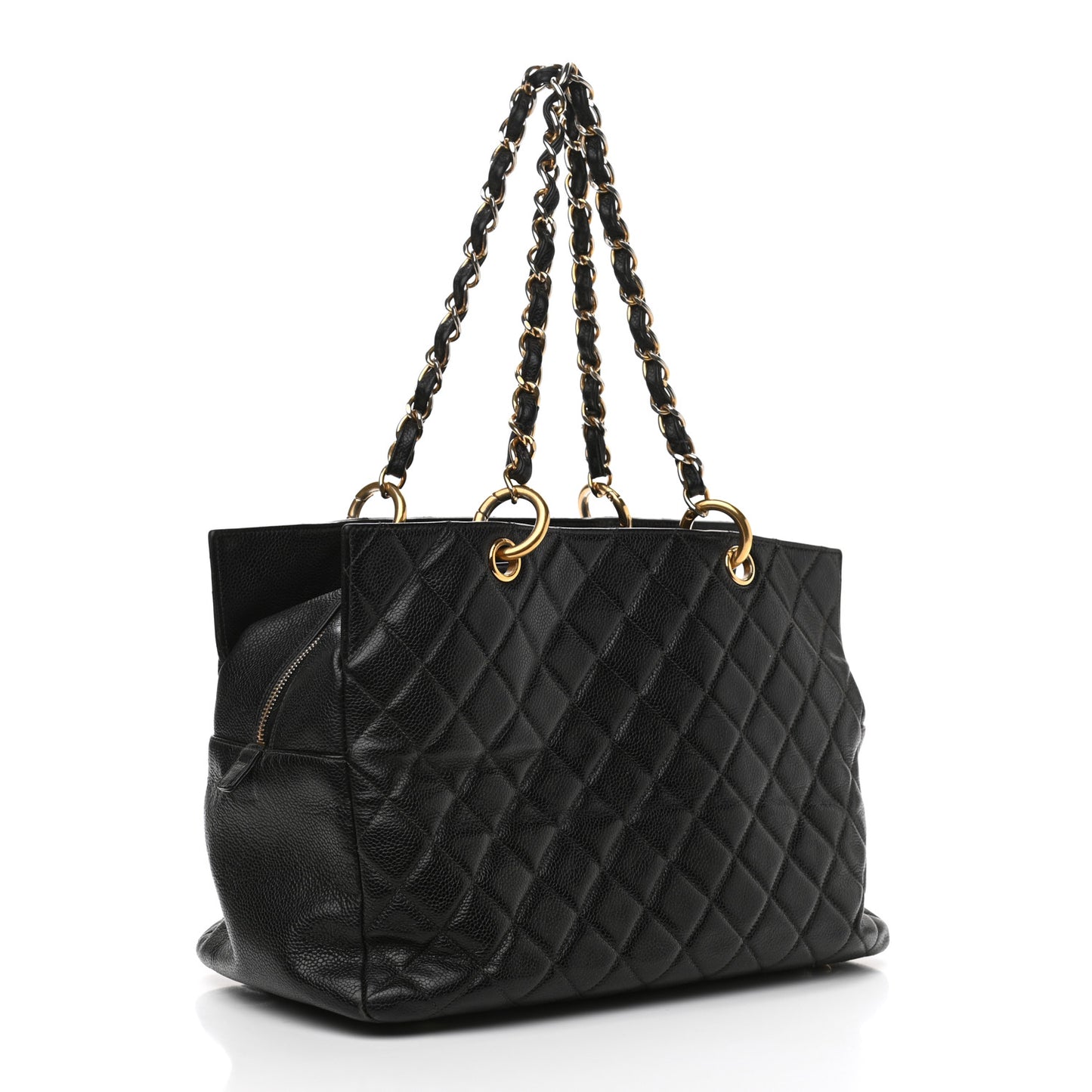 Caviar Quilted Grand Timeless Tote GTT Black